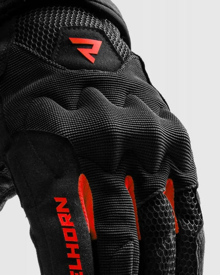 REBELHORN CORE BLACK RED trumpos vasarinės motociklininko pirštinės M