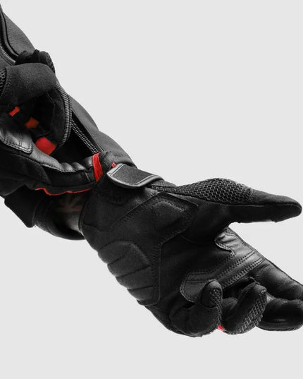 Rebelhorn Core Black Red vasarinės trumpos motociklininko pirštinės XL