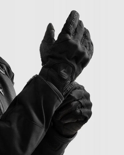 Rebelhorn Core Black trumpos vasarinės motociklininko pirštinės, L dydis