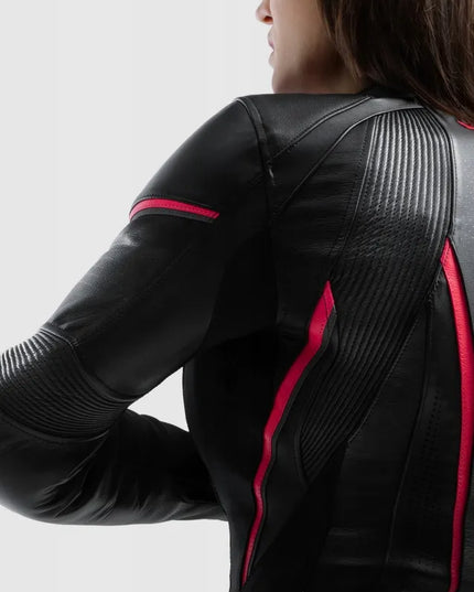 REBELHORN DIVA ST BLACK PINK moteriška odinė motociklininko striukė 34