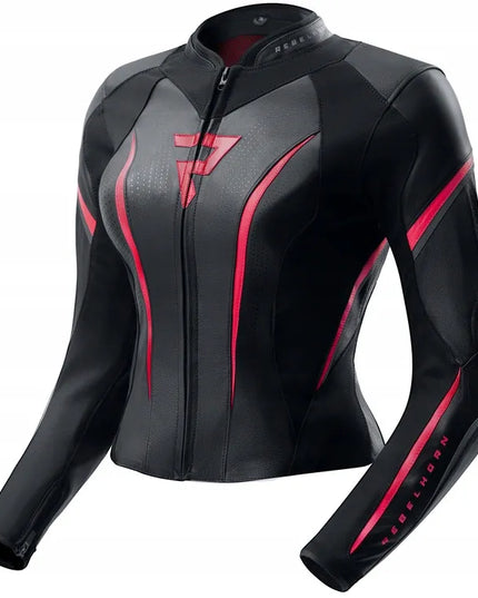 REBELHORN DIVA ST BLACK PINK moteriška odinė motociklininko striukė 34