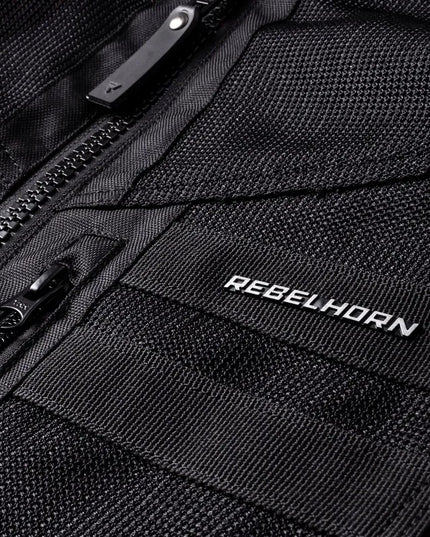 REBELHORN SCANDAL II BLACK tekstilinė motociklininko striukė, 10XL dydis