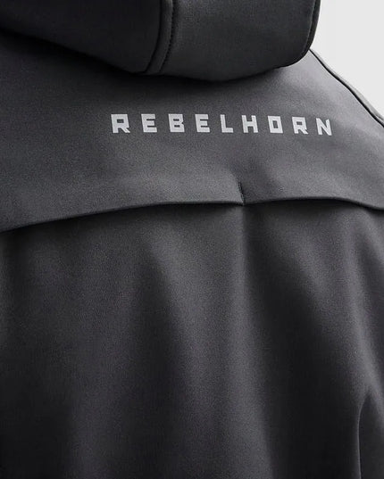 REBELHORN SLASH vyriška tekstilinė motociklininko striukė, juoda