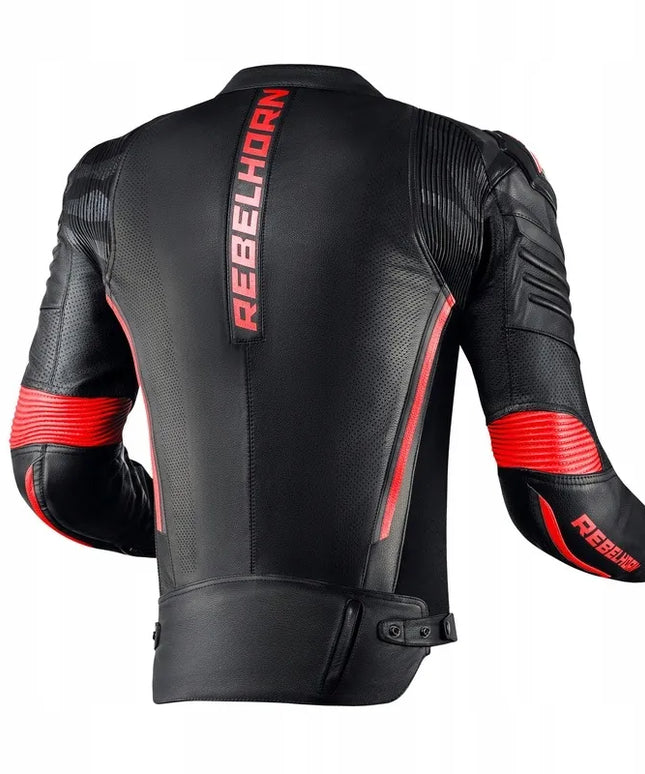 REBELHORN VANDAL BLACK/FLO RED Motociklinė striukė DOVANAI