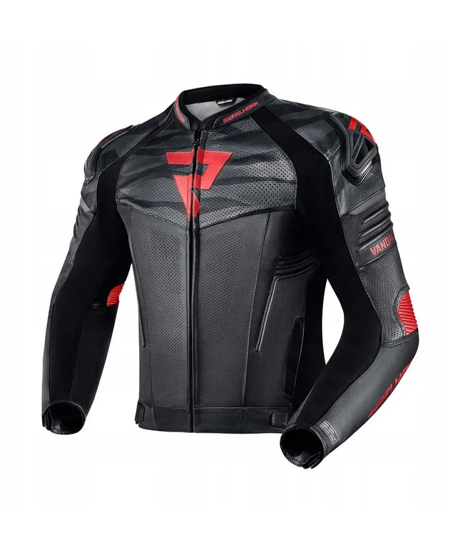 REBELHORN VANDAL BLACK/FLO RED Motociklinė striukė DOVANAI