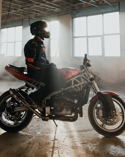 REBELHORN VANDAL BLACK/FLO RED Motociklinė striukė DOVANAI