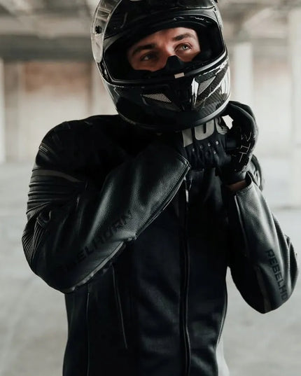 Rebelhorn Vandal odinė moteriška striukė Black/Flo Red XL
