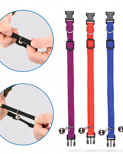 Reguliuojamas antkaklis katėms su varpeliu 21-36 cm