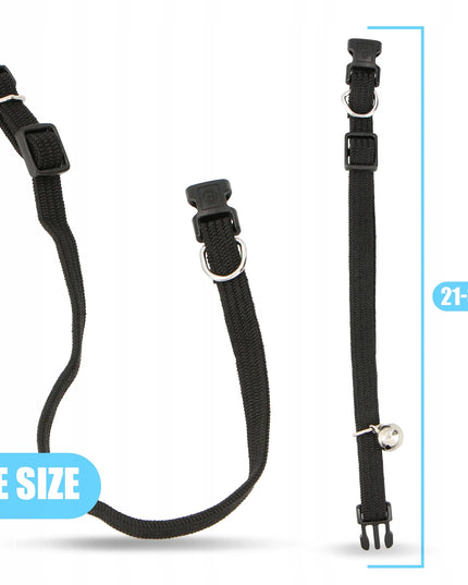 Reguliuojamas antkaklis katėms su varpeliu 21-36 cm