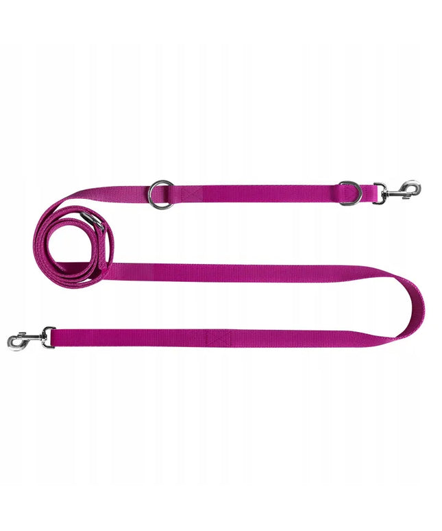 Reguliuojamas ilgas šunų pavadėlis Chaba Classic, 20 mm – 260 cm, fuksijos spalvos