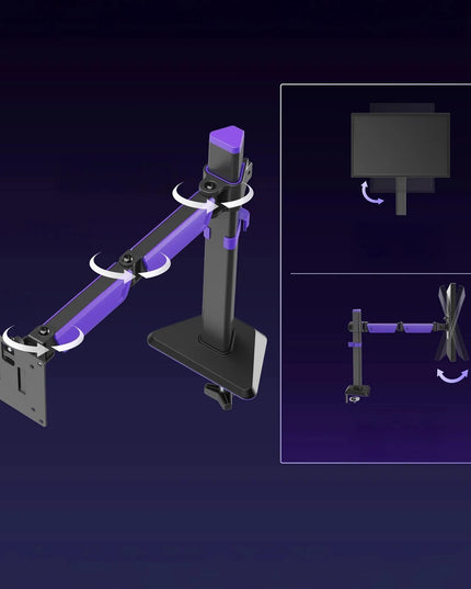Reguliuojamas monitoriaus laikiklis 17-40" 12 kg VESA Spacetronik stalinė