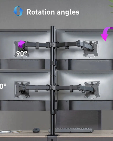Reguliuojamas monitoriaus laikiklis VESA 4 monitoriams Spacetronik 36KG
