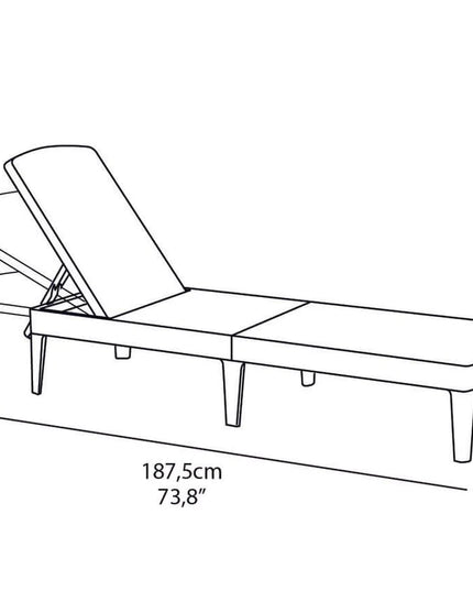 Reguliuojamas sodo gultas Keter Jaipur Sun Lounger