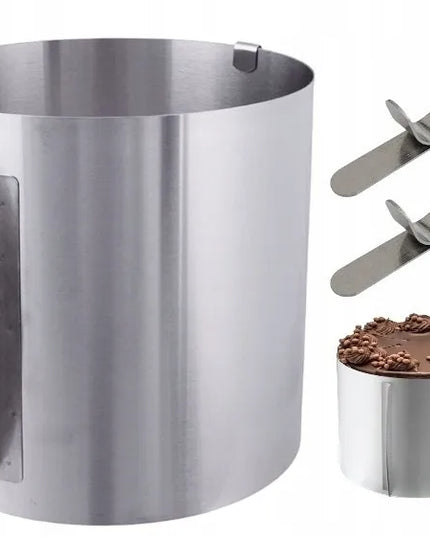 Reguliuojamas torto žiedas 15 cm, 16-30 cm, kepimo forma + 2 segtukai dovanų