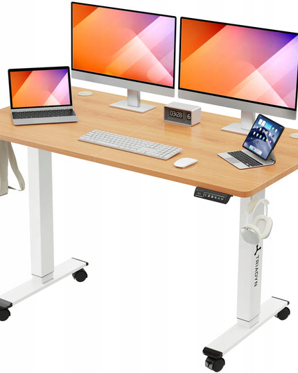 Reguliuojamo aukščio elektrinis rašomasis stalas Triadyn WorkBase 1407, 140x70 cm