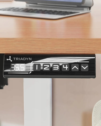 Reguliuojamo aukščio elektrinis rašomasis stalas Triadyn WorkBase 1407, 140x70 cm