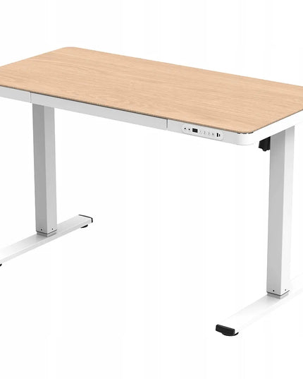 Reguliuojamo aukščio elektrinis stalas 120x60 su stalčiumi, USB jungtimis ir 80 kg keliama galia – Spacetronik