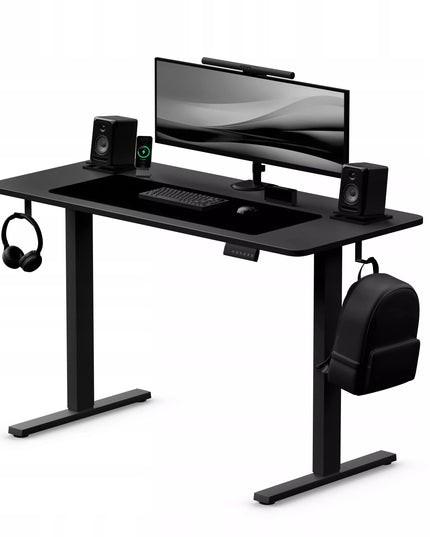 Reguliuojamo aukščio elektrinis stalas Control+ 120/60 LVNSystem, juodas, 73–122 cm