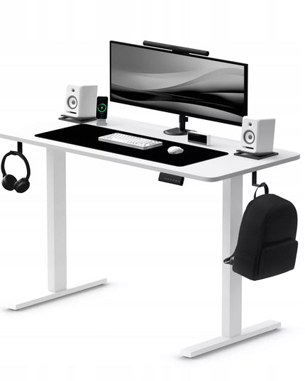 Reguliuojamo aukščio elektrinis stalas LVNSystem Control+ 120/60, baltas, 73-122 cm