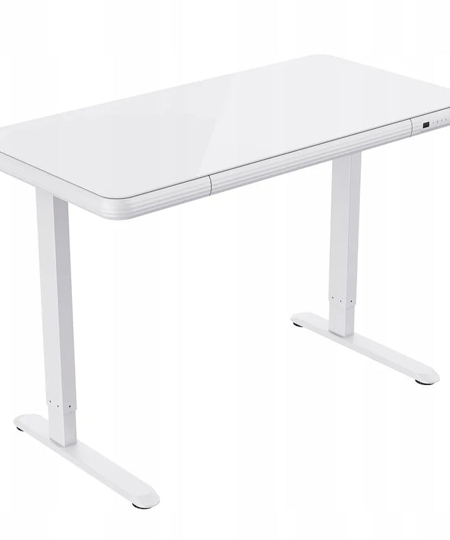 Reguliuojamo aukščio elektrinis stalas Spacetronik su grūdinto stiklo stalviršiu 120x60 cm