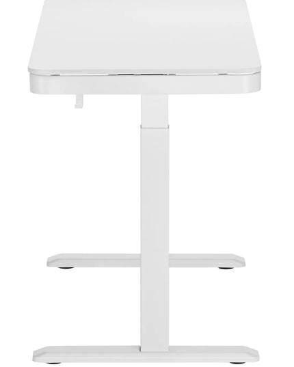 Reguliuojamo aukščio elektrinis stalas su stalčiumi Spacetronik Astrid, 120x60 cm, baltas