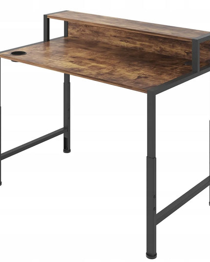 Reguliuojamo aukščio kompiuterio stalas Spacetronik Loft su lentyna 100x55 cm