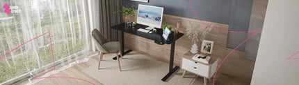 Reguliuojamo aukščio stalas Spacetronik 100x60cm, juodas