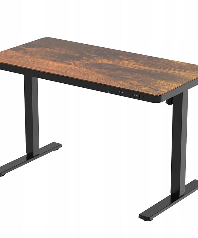 Reguliuojamo aukščio stalas Spacetronik 120x60 su stalčiumi ir USB jungtimis, kaimiško ąžuolo spalvos