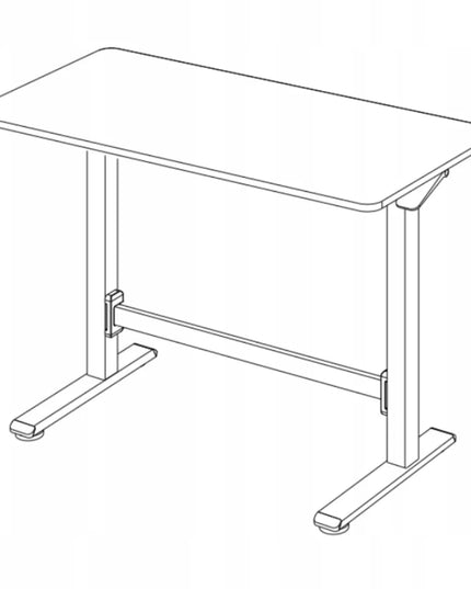 Reguliuojamo aukščio stalas Spacetronik SPEO101 80x50 cm, pneumatinis, baltas