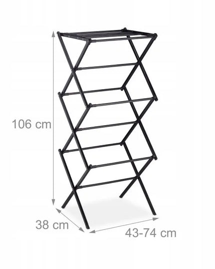 Relaxdays laisvai pastatoma drabužių džiovykla, 106 cm x 43–74 cm