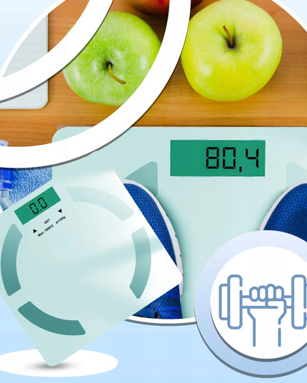 RETOO Analitinės elektroninės vonios svarstyklės su kūno riebalų, vandens ir KMI matavimo funkcija