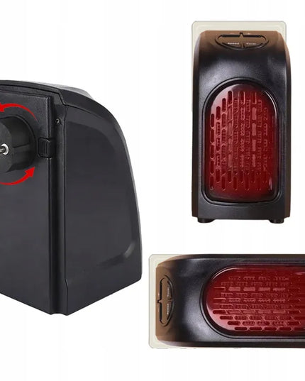 RETOO E192 elektrinis mini šildytuvas į rozetę, 400W su nuotolinio valdymo pulteliu