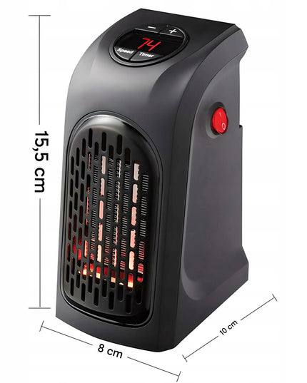 RETOO E192 elektrinis mini šildytuvas į rozetę, 400W su nuotolinio valdymo pulteliu
