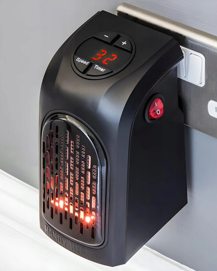 RETOO E192 elektrinis mini šildytuvas į rozetę, 400W su nuotolinio valdymo pulteliu