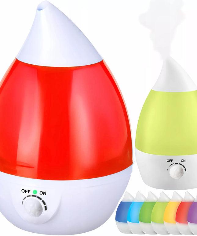 RETOO E683 ultragarsinis oro drėkintuvas, tylus difuzorius, LED lemputė 7 spalvų, 25W, jonizatorius, 2.6L