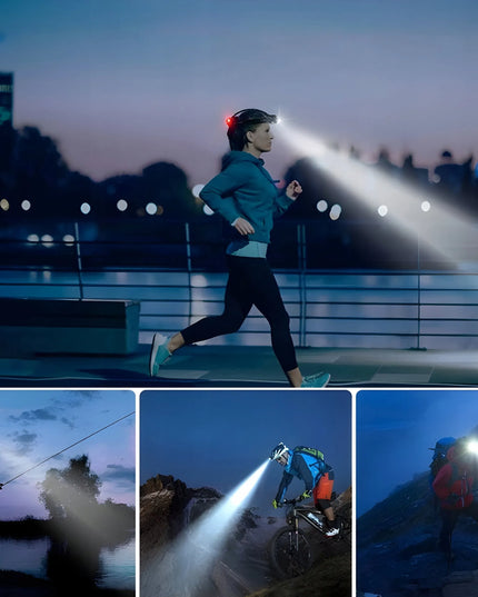 RETOO E852 vandeniui atsparus LED galvos žibintas, 300 m diapazonas