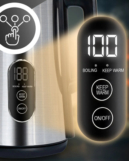 RETOO elektrinis belaidis virdulys 1800W, su temperatūros reguliavimu, 1,8L