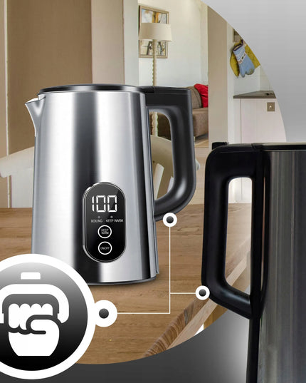 RETOO elektrinis belaidis virdulys 1800W, su temperatūros reguliavimu, 1,8L