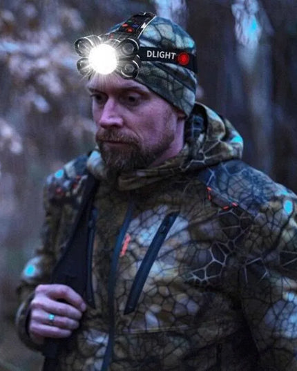 RETOO galinga galvos žibintuvėlis su 3 LED diodais