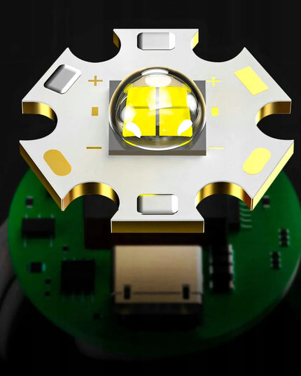 RETOO galingas taktinis LED žibintuvėlis, įkraunamas per USB, išgyvenimo stilius, 5 švietimo režimai