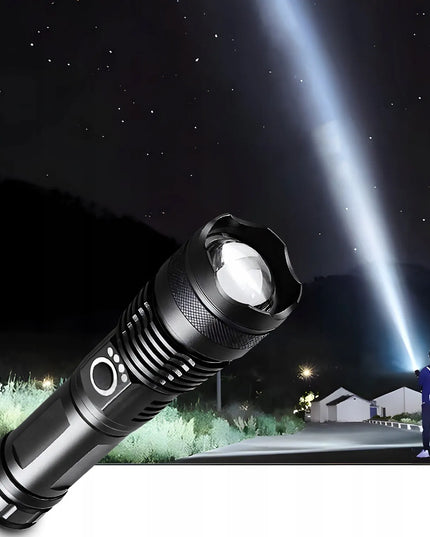 RETOO galingas taktinis LED žibintuvėlis, įkraunamas per USB, išgyvenimo stilius, 5 švietimo režimai