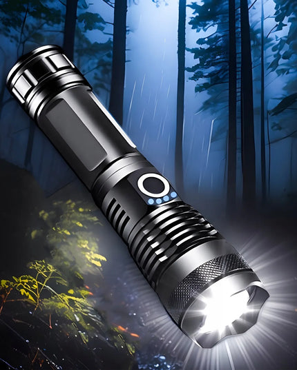 RETOO galingas taktinis LED žibintuvėlis, įkraunamas per USB, išgyvenimo stilius, 5 švietimo režimai