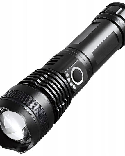 RETOO galingas taktinis LED žibintuvėlis, įkraunamas per USB, išgyvenimo stilius, 5 švietimo režimai