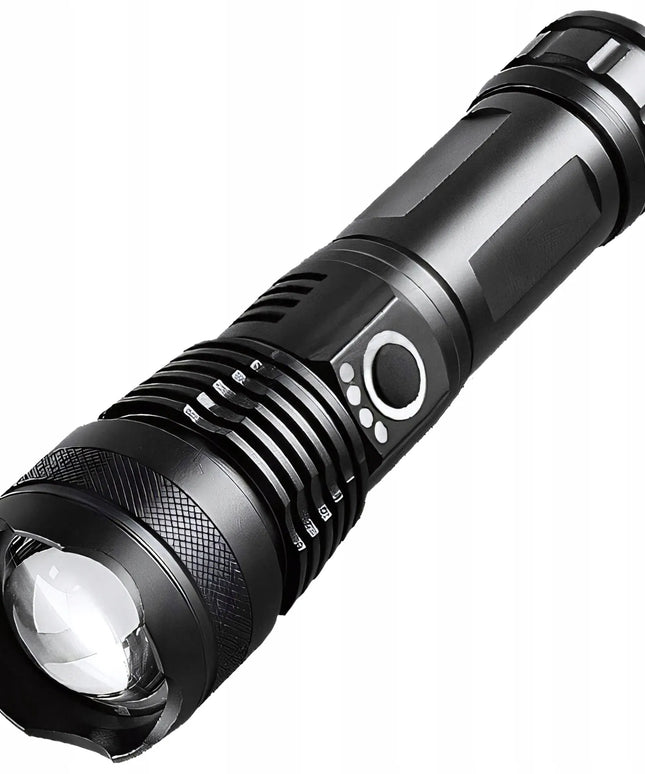 RETOO galingas taktinis LED žibintuvėlis, įkraunamas per USB, išgyvenimo stilius, 5 švietimo režimai