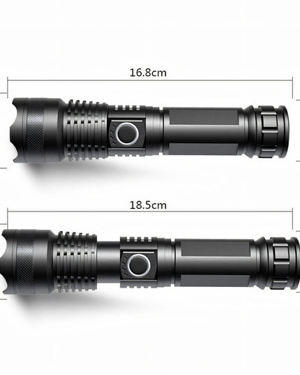 RETOO galingas taktinis LED žibintuvėlis, įkraunamas per USB, išgyvenimo stilius, 5 švietimo režimai