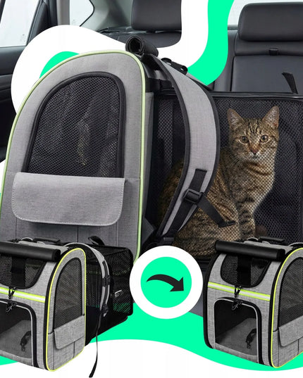 RETOO kuprinė-transporteris katei, šuniui, triušiui su išskleidžiamu maniežu