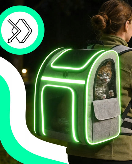 RETOO kuprinė-transporteris katei, šuniui, triušiui su išskleidžiamu maniežu