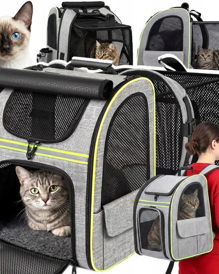 RETOO kuprinė-transporteris katei, šuniui, triušiui su išskleidžiamu maniežu