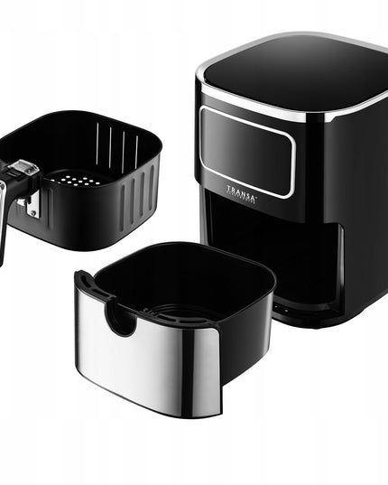 Riebalų nenaudojanti karšto oro gruzdintuvė XXL 5L, 1700W, 6 programos (Transa Electronics)