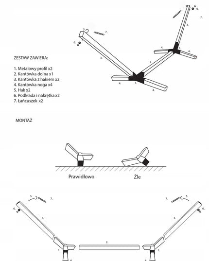 Rinkinys: stovo konstrukcija + 2 vietų hamakas BOHO ECRU, nešiojamas komplektas COMFORT ZONE 200 kg